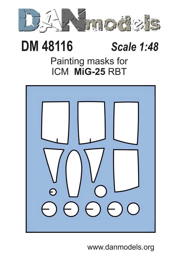 1:48 Painting masks for ICM MiG-25 kit