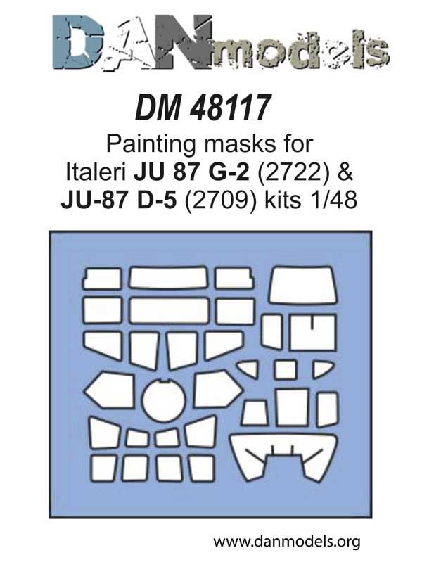 1:48 Painting masks for Italeri Ju-87 G-2 (2722) & Ju-87 D-5 (2709)