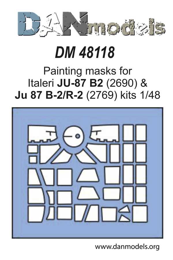 1:48 Painting masks for Italeri Ju-87 B-2 (2690) & Ju-87 D-2/R-2 (2769)