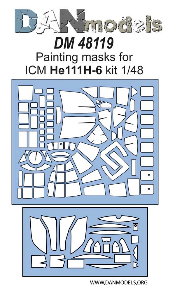 1:48 Painting masks for ICM He-111 H-6