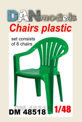 1:48 Chairs are plastic. Set of 8 pcs. resin. 3D printing