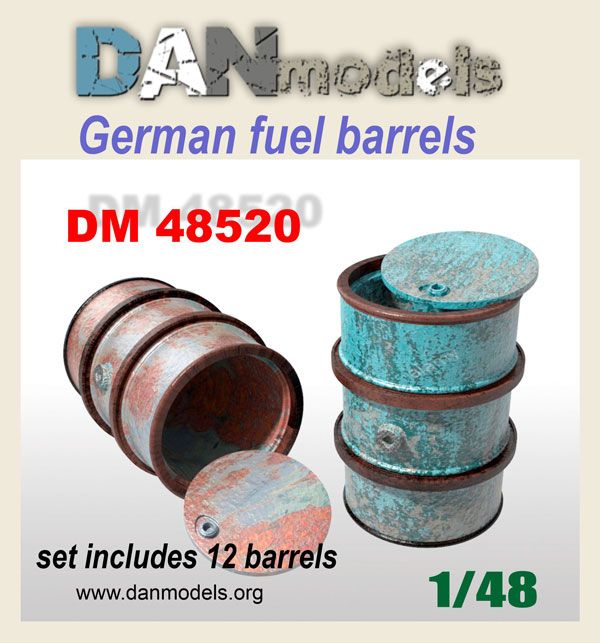1:48 German fuel barrels (12 pcs)