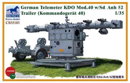 1:35 German Telemeter KDO Mod.40 w/Sd.Anh 52 Trailer (Kommando-Gerät 40)