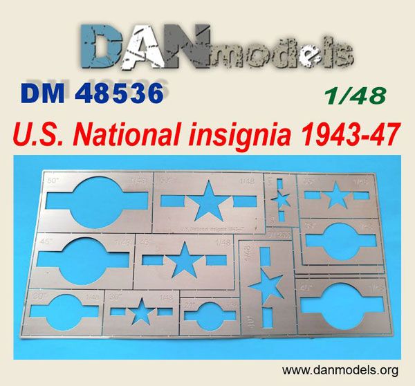 1:48 US national insignia 1943-47