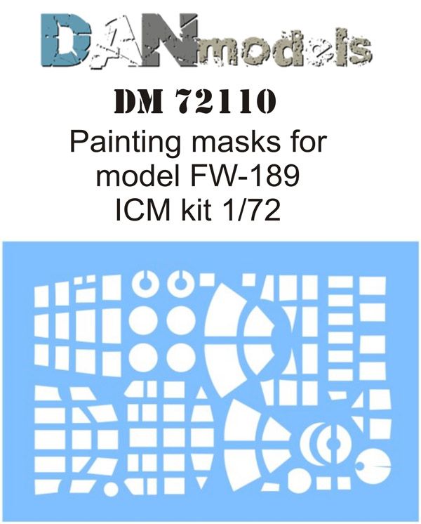1:72 Painting masks for model FW-189 ( ICM 72291-72294 )