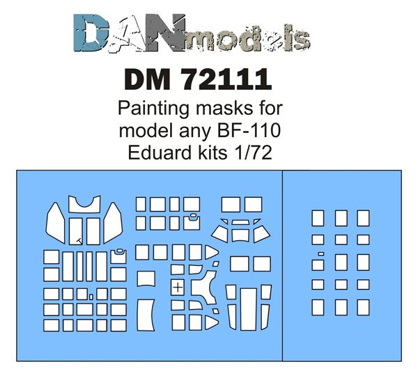 1:72 Painting masks for model BF-110 ( Eduard kit )