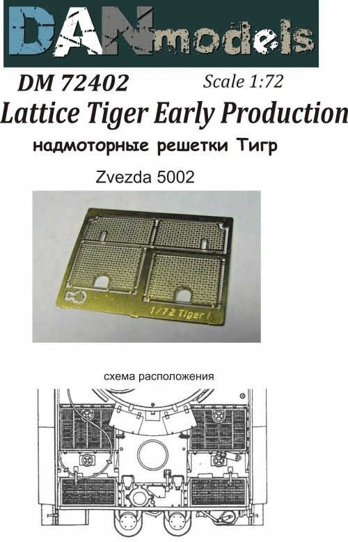 1:72 Grilles Tiger I, early production