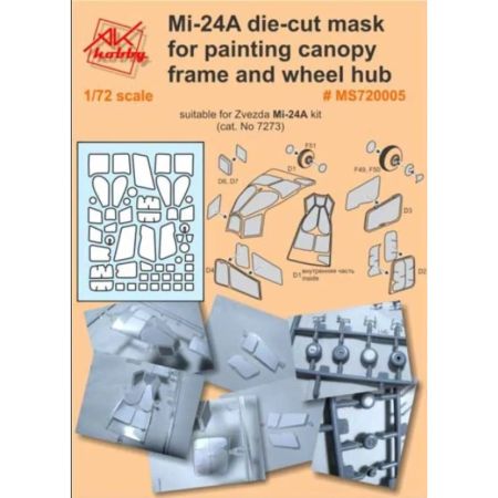 1:72 Mi24A Hind Canopy and wheelhub masking set (Zvezda)