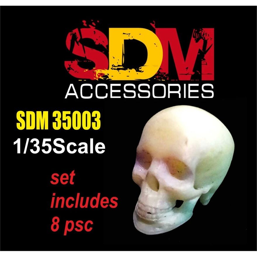 1:35 Human skull (8 pcs). Acccessories for diorama