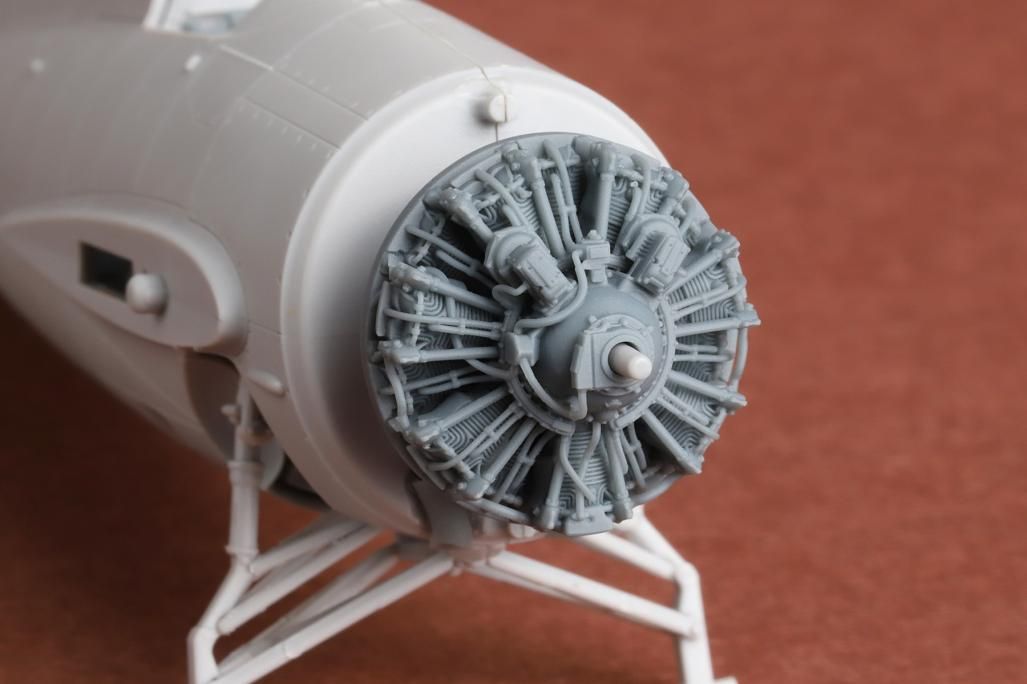 1:72 Wildcat F4F-3 engine & exhaust set for Arma Hobby kit