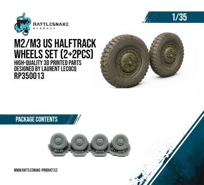 1:35 M2/M3 US Halftrack wheels set 2+2 pcs