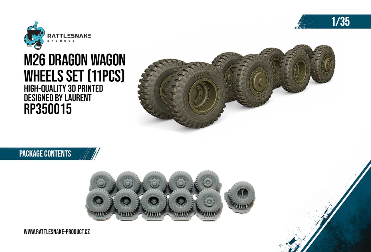 1:35 M26 Dragon Wagon wheels set 11pcs