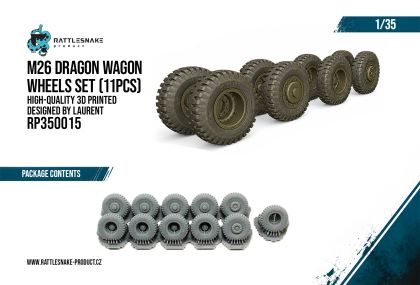 1:35 M26 Dragon Wagon wheels set 11pcs