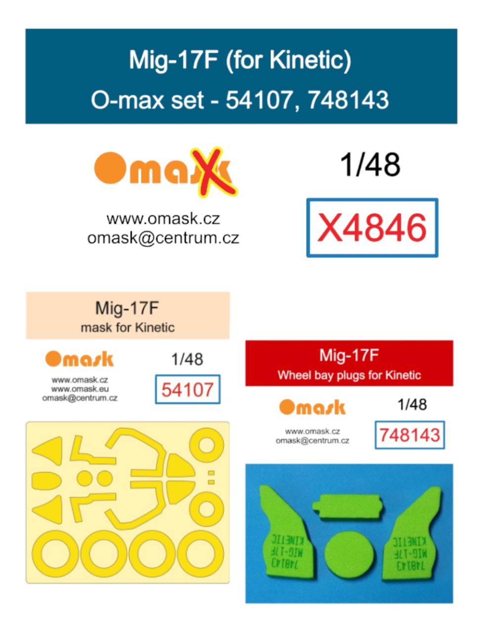 1:48 Mig-17F O-max set (for Kinetic)