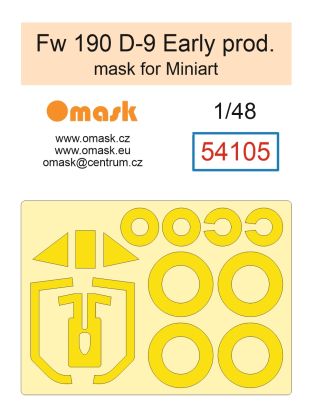 1:48 Fw 190 D-9 Early Production mask (for Miniart)