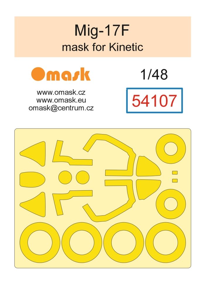 1:48 Mig-17F mask (for Kinetic)