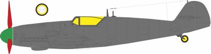 1:48 Bf-109 G-6 Late Erla Canopy - TFace Mask Set for Tamiya