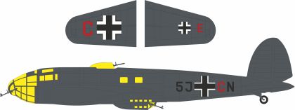 1:32 He-111 P-1 - Code Letters Mask Set (for Revell Kits)