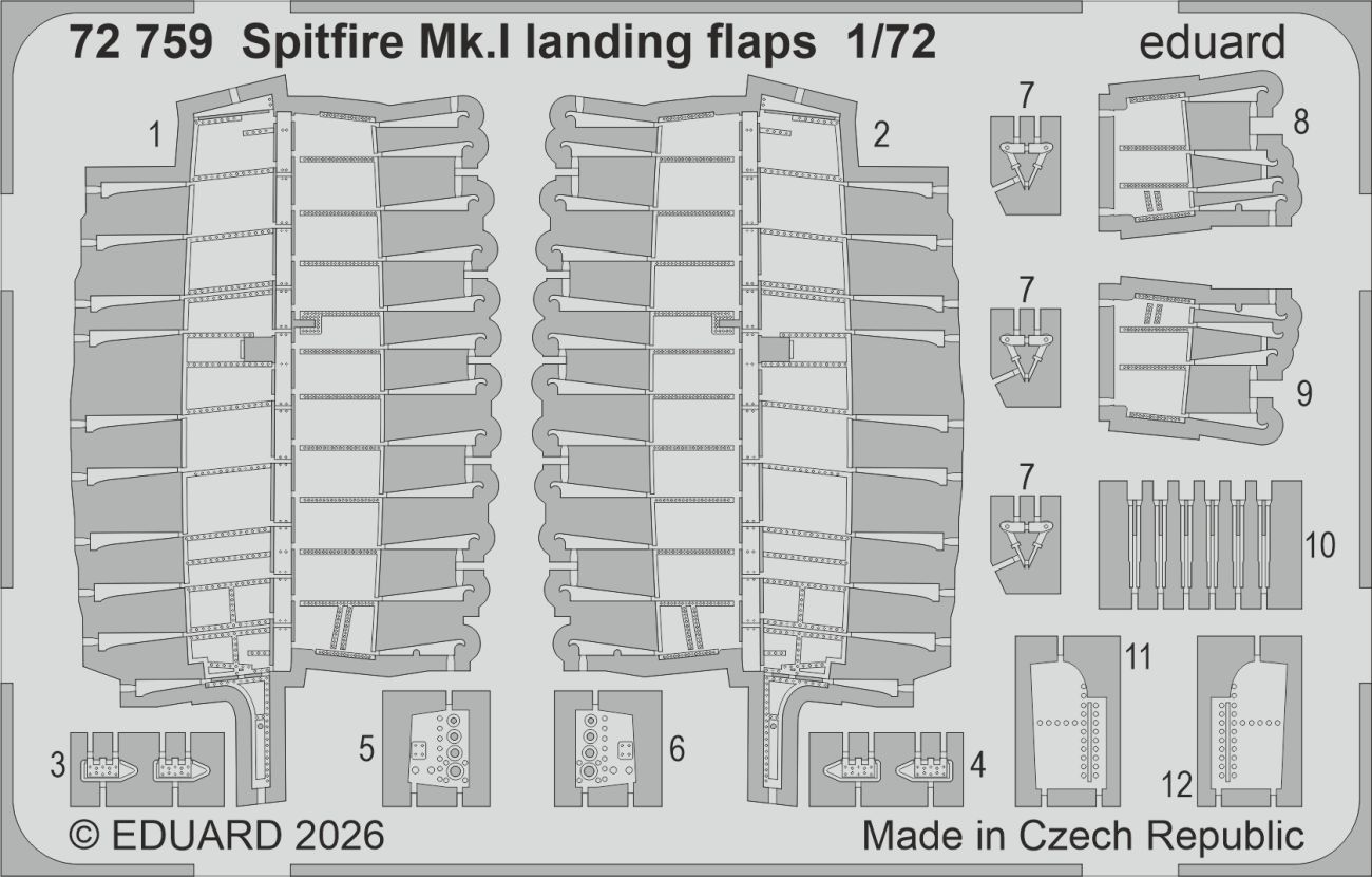 1:72 Spitfire Mk.I - Landing Flaps (for Eduard Kits)