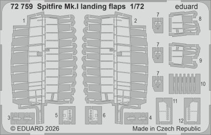 1:72 Spitfire Mk.I - Landing Flaps (for Eduard Kits)