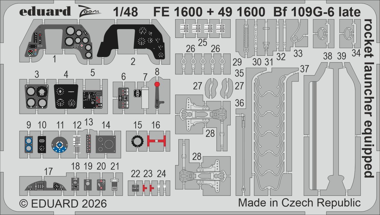 1:48 Bf-109G-6 late (rocket launcher equipped) (Tamiya)