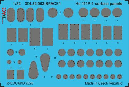 1:32 He-111 P-1 - Surface Panel Space Set (for Revell Kits)