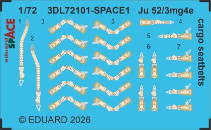 1:72 Ju 52/3mg4e - Cargo Seatbelts Space Set (for Airfix Kits)