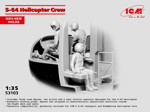 1:35 Sikorsky S-64 - Helicopter Crew (3 Figures)