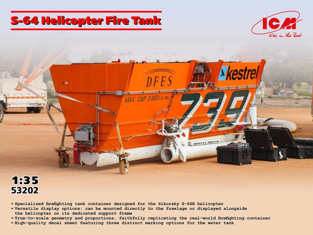 1:35 Sikorsky S-64 Helicopter - Fire Tank