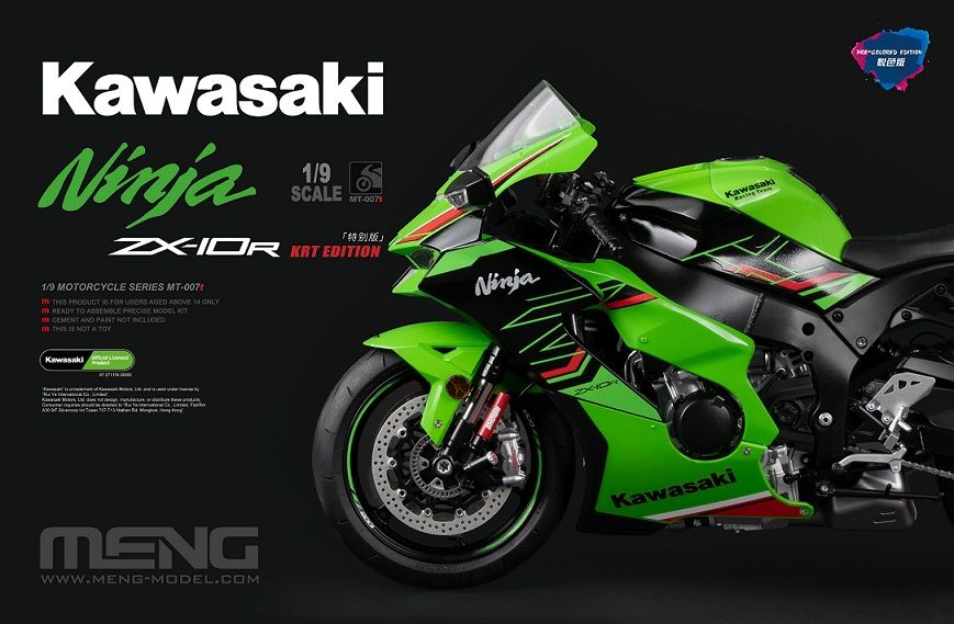 1:9 Kawasaki Ninja ZX-10R KRT Edition (Pre-Colored Edition)