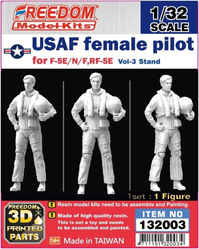 1:32 US Air Force Female Pilot F-5E/F, RF-5E Vol.3 Standing Pose Resin Kit