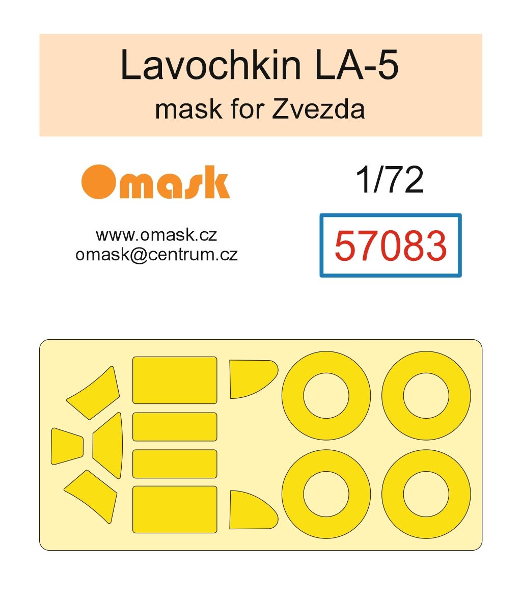 1:72 Lavochkin LA-5 mask (for Zvezda)