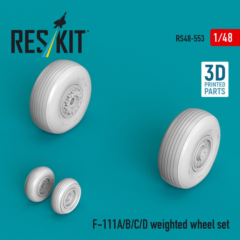 1:48 F-111A/B/C/D - weighted wheel set (3D Printed)
