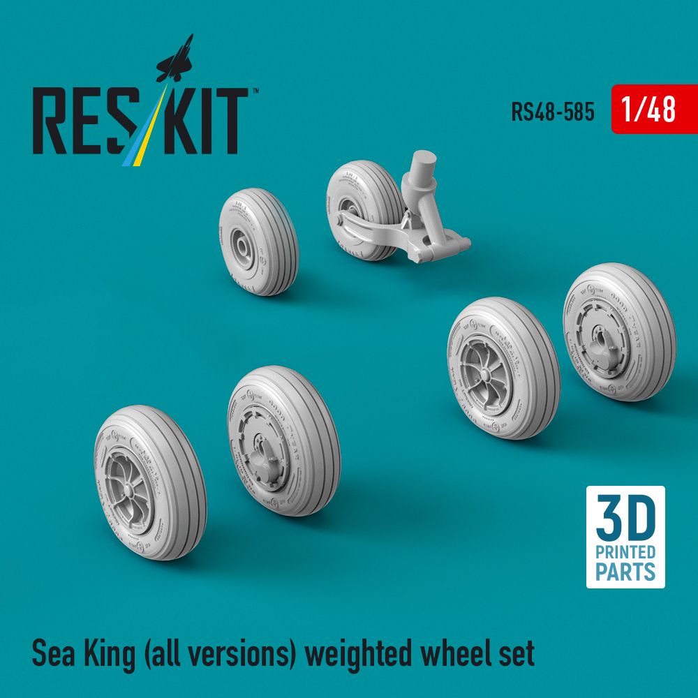 1:48 Sea King (all versions) - weighted wheel set (3D Printed)
