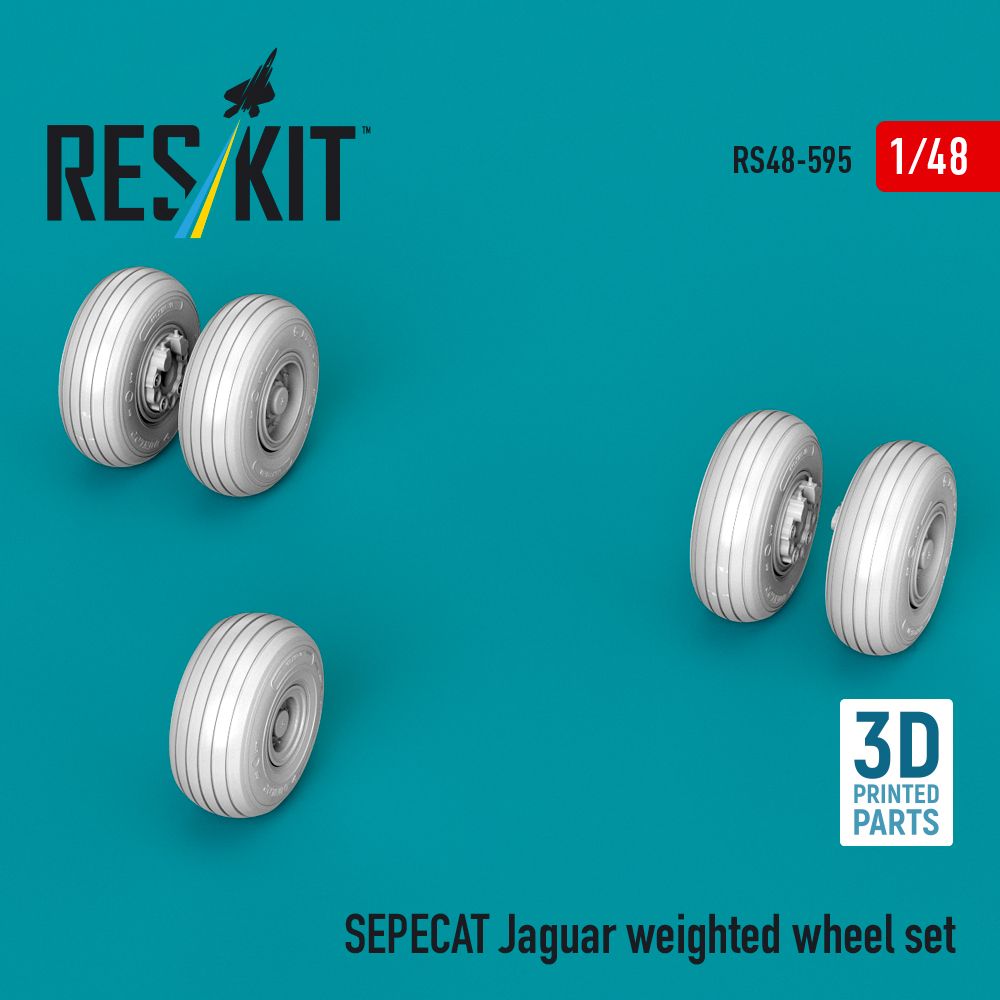 1:48 SEPECAT Jaguar - weighted wheel set (3D Printed)