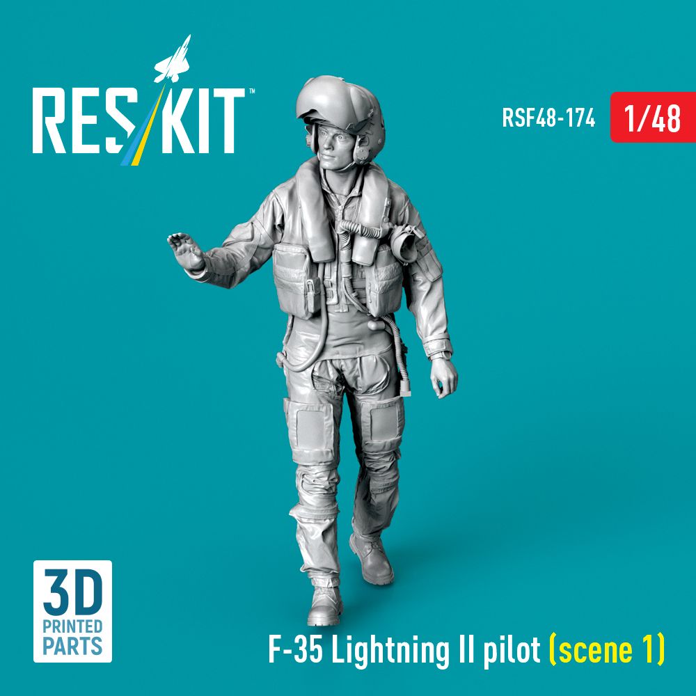 1:48 F-35 Lightning II pilot (scene 1) (3D Printed)