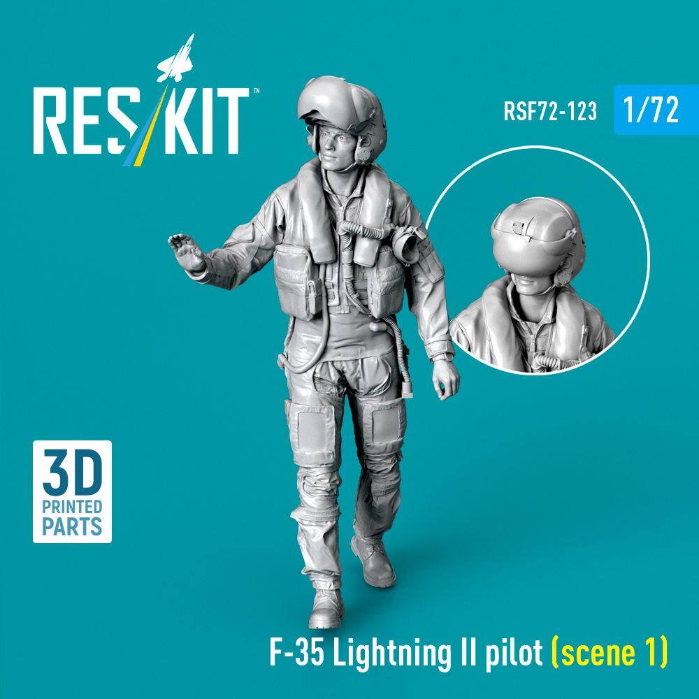 1:72 F-35 Lightning II pilot (scene 1) (3D Printed)