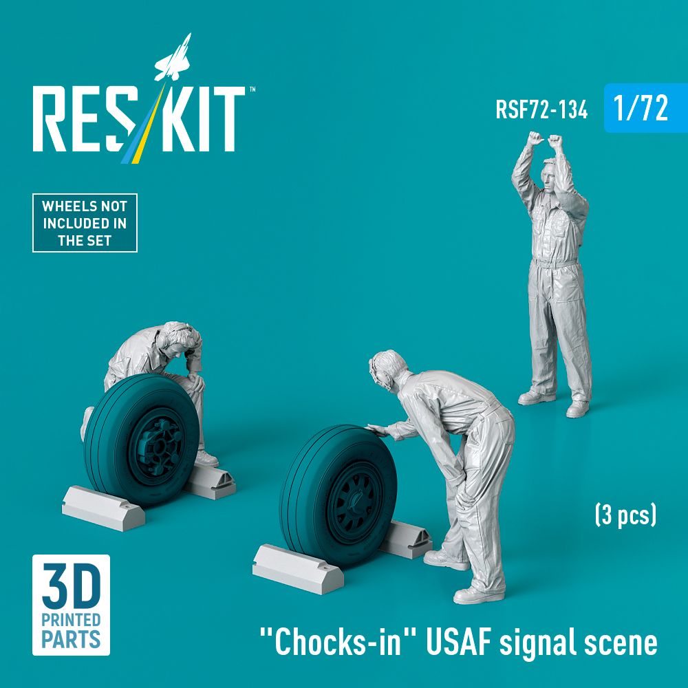 1:72 Chocks-in USAF signal scene (3 pcs) (3D Printed)
