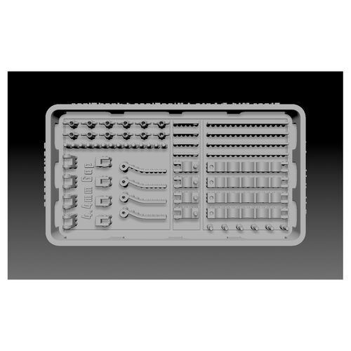 1:16 German Workable Cable Holders Early (Tiger I + II/ 3D-Printed)
