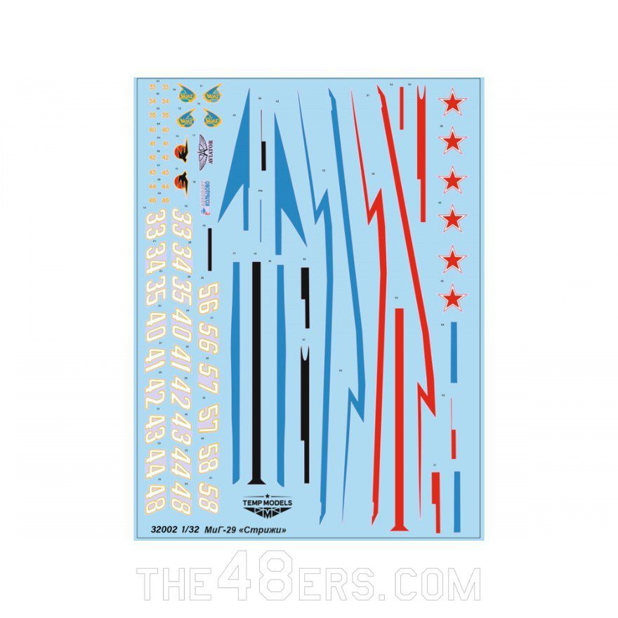 DECALS FOR MIG-29 
