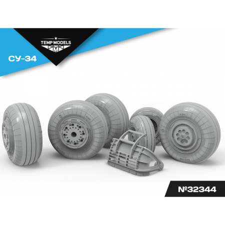 HIGHLY DETAILED WHEEL SET SU-34 LATE TYPE 1/32
