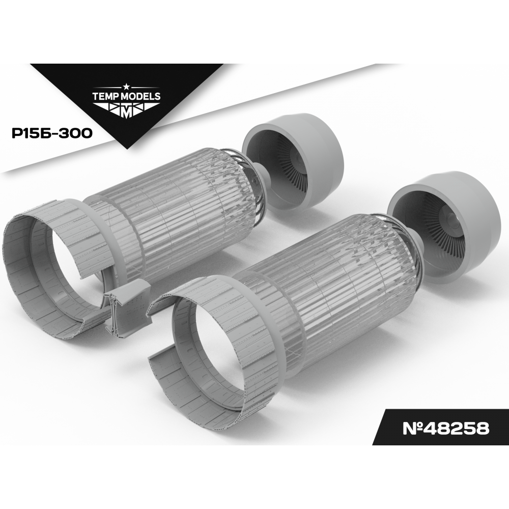  HIGHLY DETAILED EXHAUST NOZZLES SET R15B-300 MIG-25 P/PD/PU 1/48