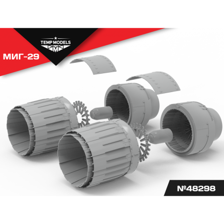 HIGHLY DETAILED EXHAUST NOZZLES SET RD-33 FOR MIG-29 1/48