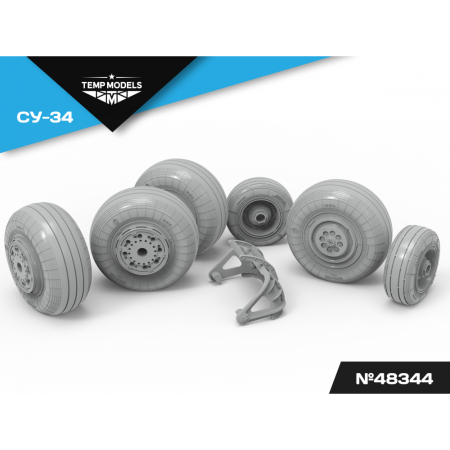 HIGHLY DETAILED WHEEL SET SU-34 LATE TYPE 1/48