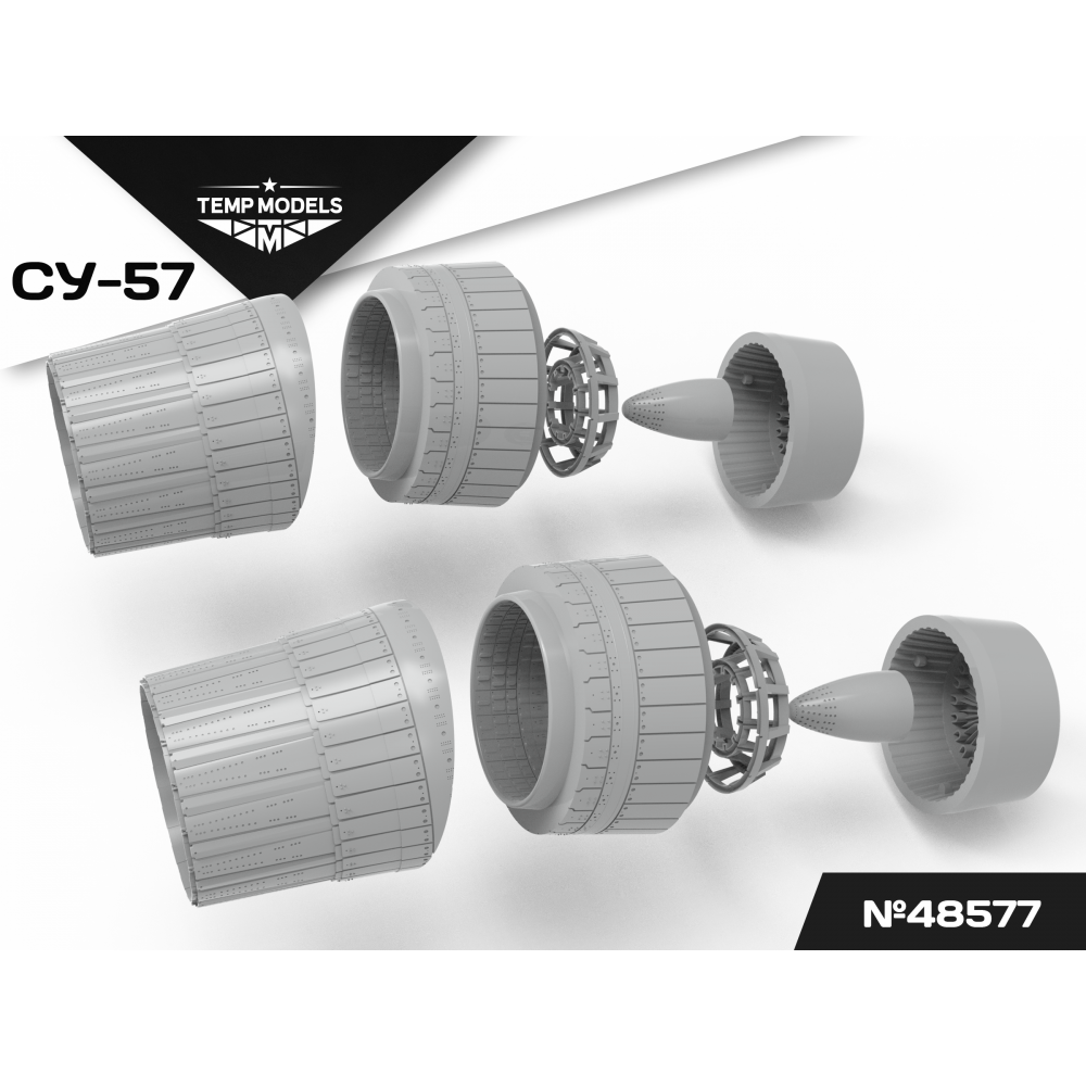 HIGHLY DETAILED EXHAUST NOZZLES SET AL-41 F1 ON SU-57 1/48