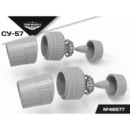 HIGHLY DETAILED EXHAUST NOZZLES SET AL-41 F1 ON SU-57 1/48