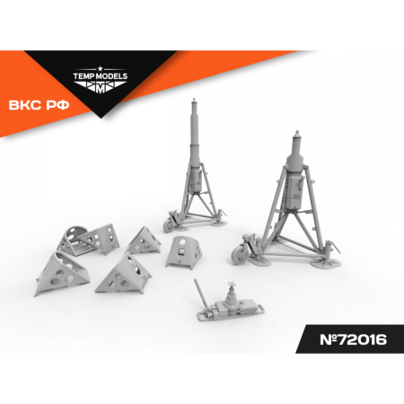 AIRCRAFT WHEEL CHOCKS, JACKS 1/72