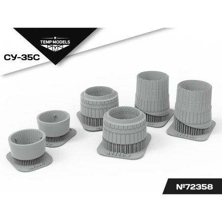 HIGHLY DETAILED EXHAUST NOZZLES SET AL-41 F1S FOR SU-35 1/72
