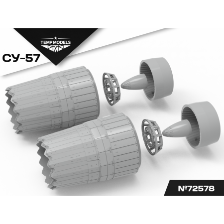 HIGHLY DETAILED EXHAUST NOZZLES SET TYPE-30 ON SU-57 1/72
