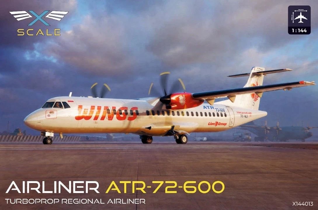 1:144 ATR-72-600 - Turboprop Regional Airliner